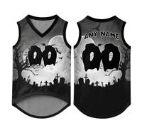 Custom Dog Vest, Polyester Pumpkin Moon Halloween Costume