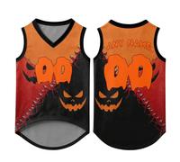 Custom Dog Vest, Polyester Pumpkin Moon Halloween Costume