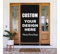 Custom Door Cover Banner - Personalized Decorations With Photo Text - Customize for Wedding, Graduation, Birthday, Christmas, Halloween - 35.4x72.8 in