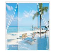 Custom Double Door Magnetic Fly Screens for Doors 270x190cm Fly Screens for Double Patio Doors,Magnetic Bug Mesh Curtain with Powerful Magnets,Fly Nets for Doors Without Drilling,Keep Fly Bug Out