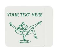 Custom Double-Sided Photo Coasters - High Definition Full Color Printing - Personalised with Text/Logo - Quick-Dry Absorbent Paper Drink Mats - Wedding, Bar & Corporate Gifts (100x100mm) (Square)