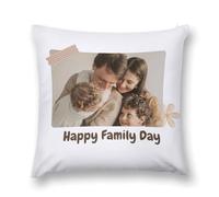 Custom Double-Sided Photo Pillow Cover, Personalized Short Plush Cushion Case with 2-Side Picture Print Soft, Removable, Unique Gift for Home, Family, Friends