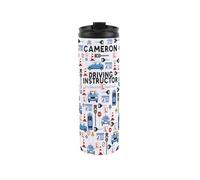 Custom Driving Instructor Travel Mug - Personalised Learner Driver Gift Reusable Stainless Steel Vacuum-Sealed Double-Walled Small Travel Flask 500ml (16 fl oz)