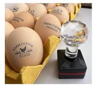 Custom Duck Egg Stamps for Fresh Eggs Personalized with Quick-Drying Ink - 0.65/0.8/1inch (Clear Stamps)