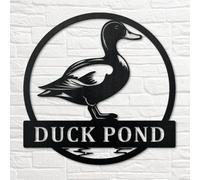 Custom Duck Metal Sign Personalised Duck Ranch Metal Wall Art Duck Pond Decor Duck Farm Name Sign Duck House Wall Decor Outdoor