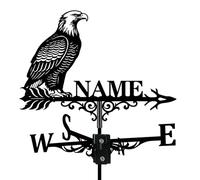 Custom Eagle Metal Weather Vane Personalized Name Weathervane Wind Direction Indicator Outdoor Decor for Farmhouse Yard Chicken Coop Cupolas, Housewarming Gifts