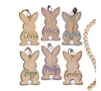 Custom Easter Basket Tag,Personalized Wood Name Tag,Personalized Easter Bunny Name Tags, Egg, Carrot,Gift, (1pcs,12.5x7.5cm/4.9x2.9in)