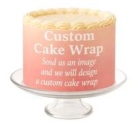 Custom Edible Image for Cake Wrap Topper - 10.2in L × 3in H