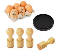 Custom Egg Stamp - Personalized Egg Branding Stamps with Ink Pad for Farm Fresh Eggs, Homemade Egg Markers, Custom Logo/Text Stamping Tool for Backyard Chickens & Small Farms