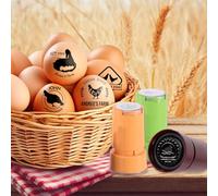 Custom Egg Stamps, Personalised Chicken Eggs Stamps, Unique Designs Custom Marking for Farm, Chicken Egg Stamp, Customise Stamping, 1.2" x 1.2", Large Logo Stamp.
