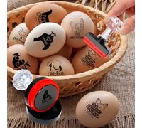 Custom Egg Stamps, Personalized Long-Lasting Egg Branding Markers with 30 Creative Designs, Ink Bottle Included, Perfect for Backyard Chickens, Homesteads, and Farms, 5 Size Options for Clear