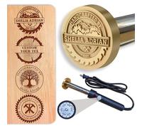 Custom Electric Branding Iron for Wood Personalised Logo Text Black Temperature-Controlled Wood Burning Tool Leather Branding Iron with Stand 300W