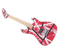 Custom Electric Guitar, Alder Body, Classic Red And White Stripes, Canadian Maple Fingerboard