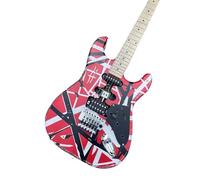 Custom Electric Guitar Basswood Body Maple Neck Aged Hardware Red Color Nitro Lacquer Finish