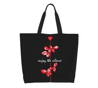 Custom Electronic Rock Depeche Cool Mode Groceries Shopping Tote Bag Women Canvas Shoulder Shopper Bag Big Capacity Handbag