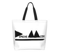 Custom Electronic Rock Depeche Cool Mode Groceries Tote Shopping Bags Women Canvas Shopper Shoulder Bag Big Capacity Handbag
