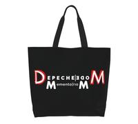 Custom Electronic Rock Depeche Mode Groceries Shopping Bags Canvas Shopper Shoulder Tote Bag Large Capacity Portable Handbag