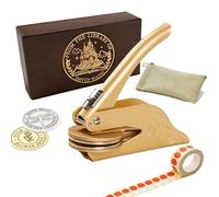Custom Embosser Seal Stamp, Personalized Embosser for Books, Cards, Embossed Stamp with a Custom Wooden Box, Hand-Held Embossing Stamp for Books Business Cards Paper