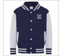 Custom Embroidered AWDis Kids Varsity Jacket Baseball School College Wear Jacket