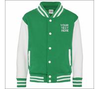 Custom Embroidered AWDis Kids Varsity Jacket Baseball School College Wear Jacket