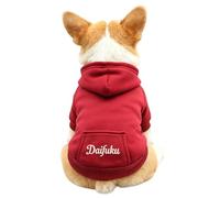 Custom Embroidered Dog Hoodie Personalized Pet Sweater With Name And Paw Print Fleece Lined Warm Pullover Cozy Winter Clothes For Small Medium Dogs Cat Christmas Birthday Gift For Pet Lovers