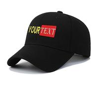 Custom Embroidered Hat,Embroidered Cap, Personalized Adjustable Baseball Cap Add Your Text & Logo UK Black