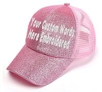 Custom Embroidered Hat Logo,Personalized Baseball Cap, Customized Kids Sun Hats,Mens Summer Trucker Cap,Outdoor Sport Ponytail Cap, Unisex Embroidered Cap,Family Matching Accessories,DAD/Mum Gifts