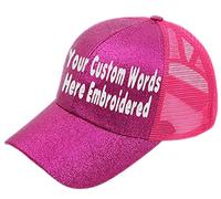 Custom Embroidered Hat Logo,Personalized Baseball Cap, Customized Kids Sun Hats,Mens Summer Trucker Cap,Outdoor Sport Ponytail Cap, Unisex Embroidered Cap,Family Matching Accessories,DAD/Mum Gifts