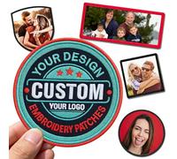 Custom Embroidered Patches, Custom Make Your Own Personalized Morale Patch, Custom Design by Yourself, Add Your Photo,Logo,Text, for Hats, Bags, Jackets & Uniforms