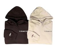 Custom Embroidered Roman Numeral Hoodies - Matching Couples Hoodies for Special Days - Personalized Anniversary, Wedding, Birthday Gift with Initials/Date on Sleeve