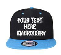 Custom Embroidered Snapback Baseball Cap, Personalized Flat Bill Visor Classic Snapback Hat, Popular Adjustable Hip Hop Hat for Men Women Rapper Hat, Trendy Color Style Best DAD Gifts Birthday Present