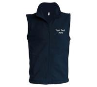 Custom Embroidered Text Kariban Luca Mens Microfleece Gilet Bodywarmer