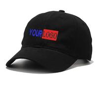Custom Embroidered Unisex Soft Baseball Cap Personalized Gifts DIY Txet & Logo Dad Hat Create Trucker Hats Cap Sun Helmet Plain Blank Cap Black