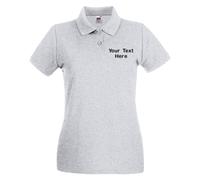 Custom Embroidered Women's Premium Polo Shirt Fruit of the Loom Workwear Sports