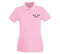 Custom Embroidered Women's Premium Polo Shirt Fruit of the Loom Workwear Sports