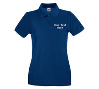 Custom Embroidered Women's Premium Polo Shirt Fruit of the Loom Workwear Sports