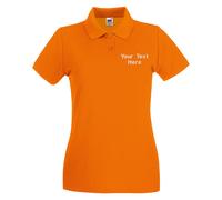 Custom Embroidered Women's Premium Polo Shirt Fruit of the Loom Workwear Sports