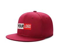 Custom Embroidery Mens Snapback Baseball Cap Hip Hop Style Flat Visor Adjustable Outdoor Cap Unisex Adjustable Breathable Rose