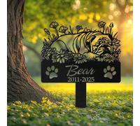 Custom English Bulldog Memorial Garden Stake, Dog Sign Memorial Plaque | Memorial Plaques for Outdoors, Dog Memorial Gifts for Loss of Dog, Garden Decor, Grave Decorations for Cemetery, Grave Marker