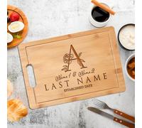 Custom Engraved Bamboo Cutting Board - Personalized Charcuterie Gift for Couples, Family, Parents - Ideal for Housewarming, Christmas, Anniversary