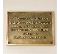 Custom Engraved Bronze Memorial Plaque Personalised Light Dark Bronze Name Plate for Wall Office Home Dedication Memorial Signage Recognition Display The Plaque Workshop