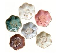 Custom Engraved Ceramic Engaged Ring Tray, Personalized Trinket Dish for Wedding Gifts, Jewelry Display Plate with Name, Gift for Couple