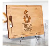Custom Engraved Cutting Board for Dad, King of The Grill BBQ Gift, Personalized Gift Idea for Father's Day, Birthday, or Christmas