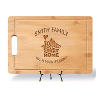 Custom Engraved Cutting Board - Housewarming Gift for New Home - Customized Kitchen Decor for Friends, Neighbors, or First-Time Homeowners