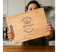 Custom Engraved Cutting Board - Personalized Housewarming Gift for New Homeowners, Sweet Home Kitchen Decor, First Home Gift for Friends or Neighbors