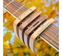Custom Engraved Guitar Tuner Clips for Musicians, Personalized Wood/Metal Tuning Clips with Name/Icon, for Guitarists, Music Teachers,Works On Acoustic and Electric Guitars