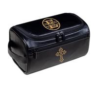 Custom Engraved Leather Toiletry Bag for Men, Personalized Travel Dopp Kit, Gift for Groomsmen, Husband, Dad, Birthday, Christmas, Father's Day, Best Man