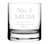 [Custom] Engraved NO1 Mum Whisky/Whiskey Mixer Glass WG68 in Silk Lined Gift Box