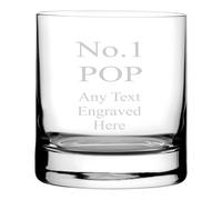 [Custom] Engraved NO1 POP Whisky/Whiskey Mixer Glass WG76 in Silk Lined Gift Box