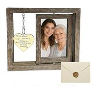 Custom Engraved Photo Frame for Grandma - You Are My Whole World Gift Set, Wooden Picture Frame with Sentimental Quote, Thanksgiving & Birthday Gift